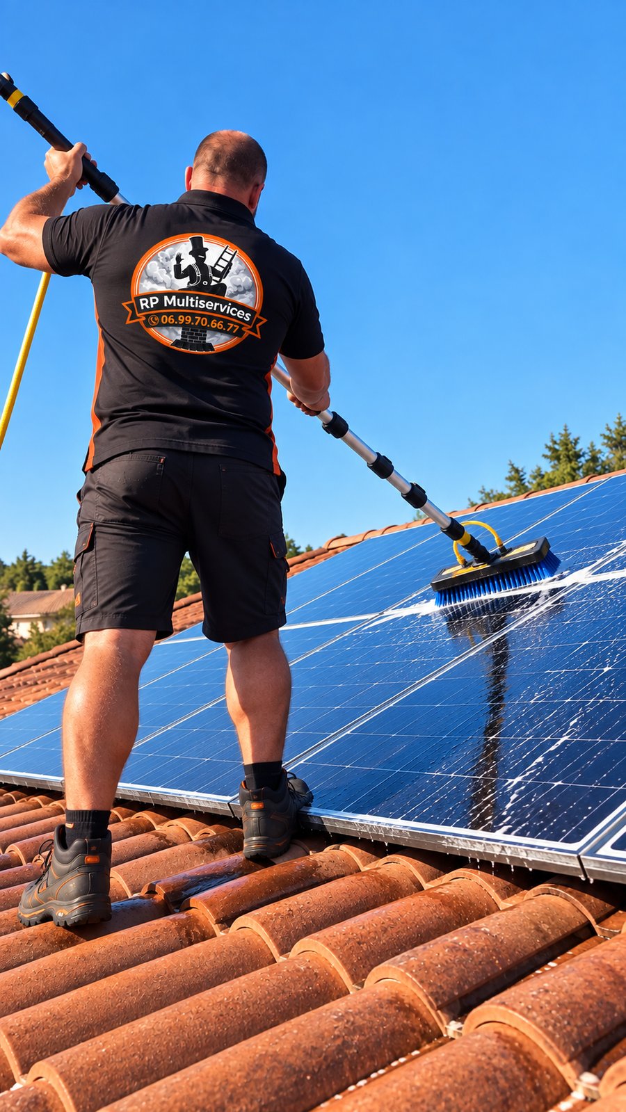 Nettoyage de panneaux photovoltaïques par RP Multiservices